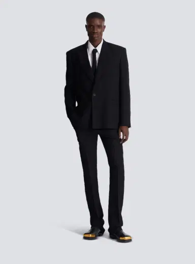 Balmain Darted grain de poudre trousers | Thumbnail 2