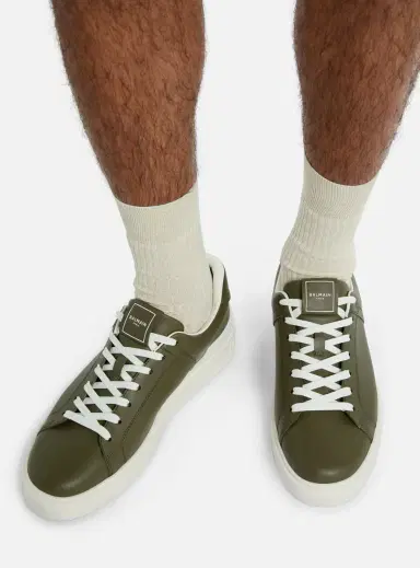 Balmain B-Court sneakers in calfskin | Thumbnail 2