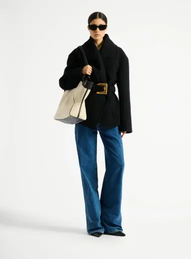 Balmain Belted wool pea coat | Thumbnail 2 Balmain Belted wool pea coat | Thumbnail 2