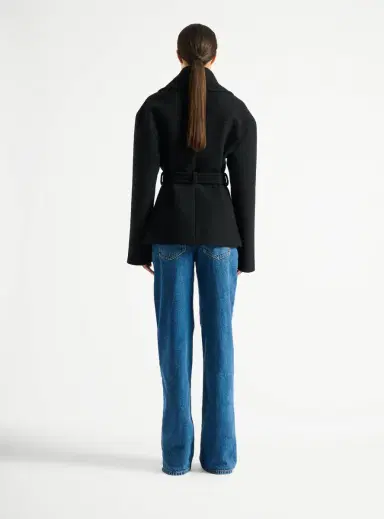 Balmain Belted wool pea coat | Thumbnail 3 Balmain Belted wool pea coat | Thumbnail 3