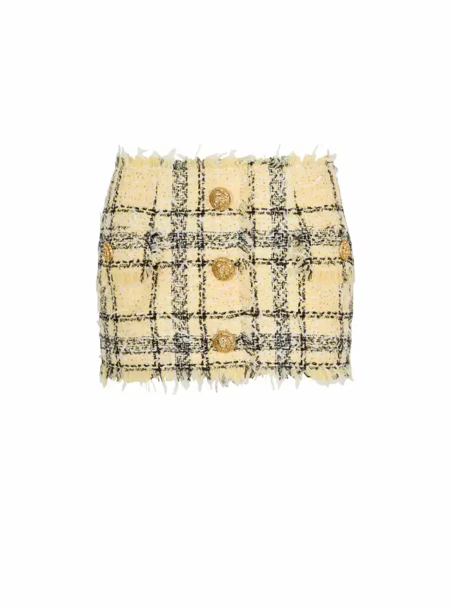Balmain Glitter tweed mini skirt