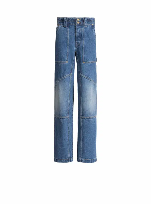 Balmain Blue denim carpenter jeans