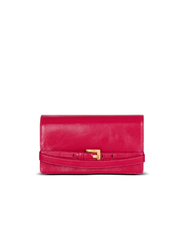 Balmain Shuffle calfskin wallet with chain