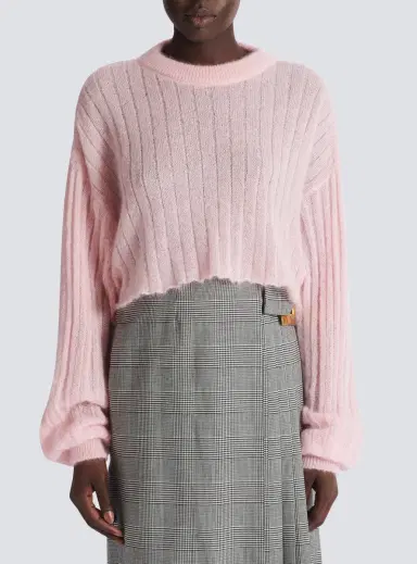 Balmain Cropped mohair jumper | Thumbnail 8 Balmain Cropped mohair jumper | Thumbnail 8