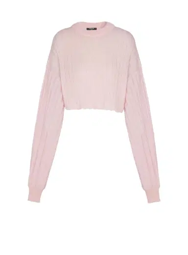 Balmain Cropped mohair jumper | Thumbnail 1 Balmain Cropped mohair jumper | Thumbnail 1