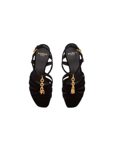 Balmain Velvet platform Sync sandals | Thumbnail 6 Balmain Velvet platform Sync sandals | Thumbnail 6