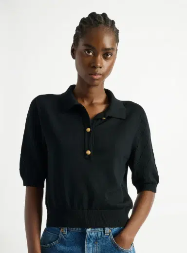 Balmain Knitted 3-button polo | Thumbnail 6