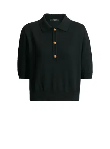 Balmain Knitted 3-button polo | Thumbnail 1