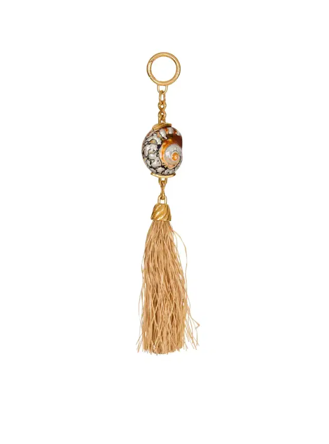 Balmain Shell tassel charm