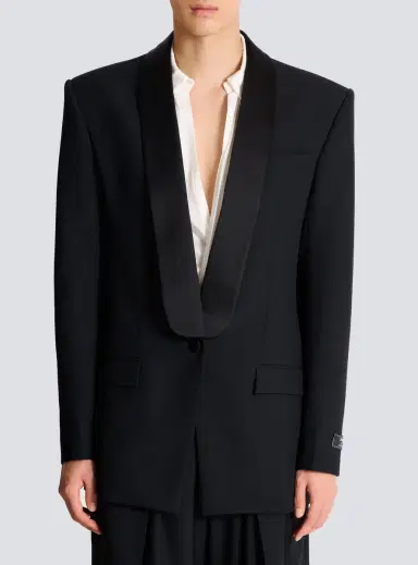 Balmain Wool tuxedo jacket | Thumbnail 8