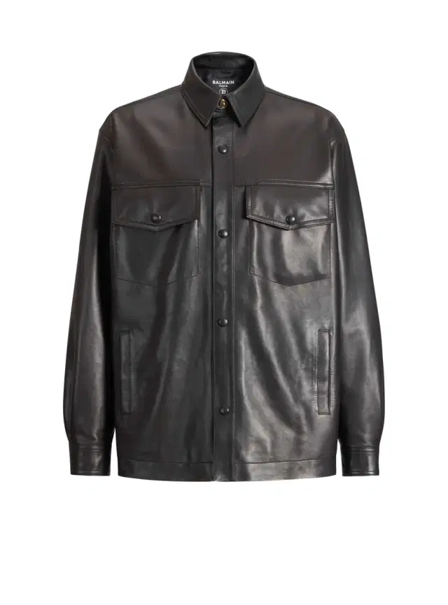 Leather overshirt