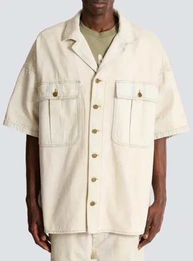 Balmain Faded denim overshirt | Thumbnail 8 Balmain Faded denim overshirt | Thumbnail 8