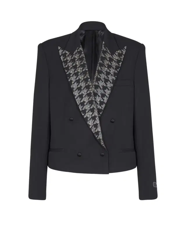 Balmain Grain de poudre jacket with crystals