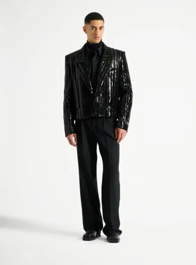 Balmain Cropped sequin velvet jacket | Thumbnail 2 Balmain Cropped sequin velvet jacket | Thumbnail 2