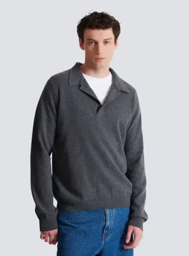 Balmain Long-sleeved polo shirt in eco-cashmere | Thumbnail 6 Balmain Long-sleeved polo shirt in eco-cashmere | Thumbnail 6