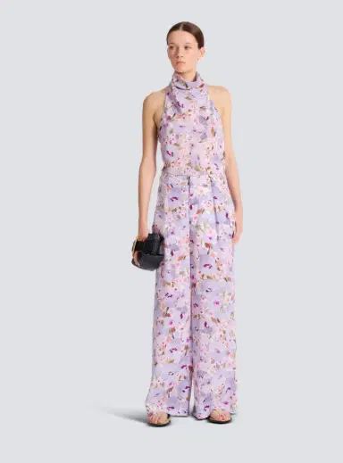 Balmain Printed Poppy Flower trousers | Thumbnail 2