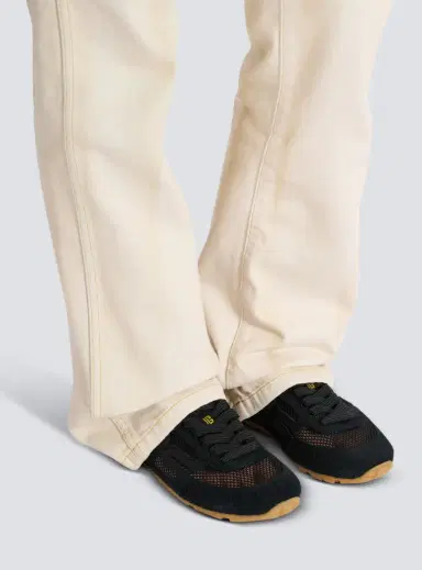 Balmain Racer 45 sneakers in calfskin, suede and nylon | Thumbnail 2 Balmain Racer 45 sneakers in calfskin, suede and nylon | Thumbnail 2