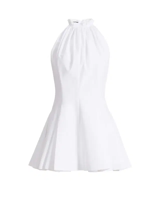 Balmain Flared cotton poplin dress