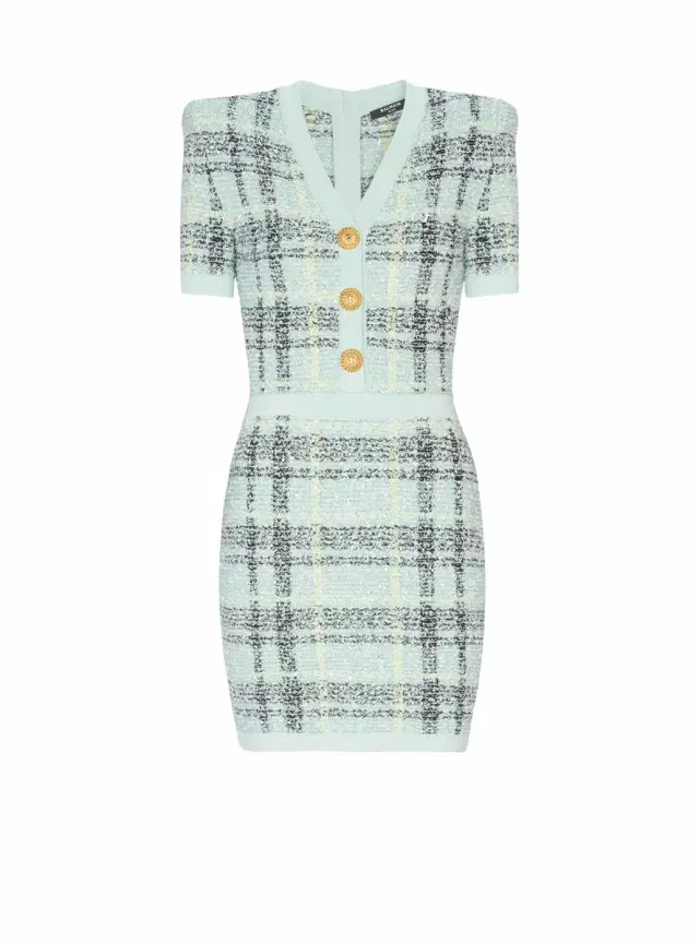 Balmain Short glitter tweed dress