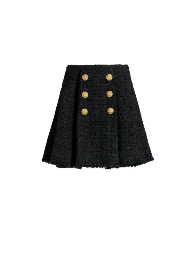 Balmain Flared tweed skirt