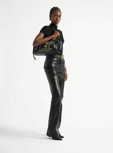 Balmain Leather and monogram jacquard Anthem bag | Thumbnail 2 Balmain Leather and monogram jacquard Anthem bag | Thumbnail 2