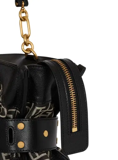 Balmain Leather and monogram jacquard Anthem bag | Thumbnail 6 Balmain Leather and monogram jacquard Anthem bag | Thumbnail 6