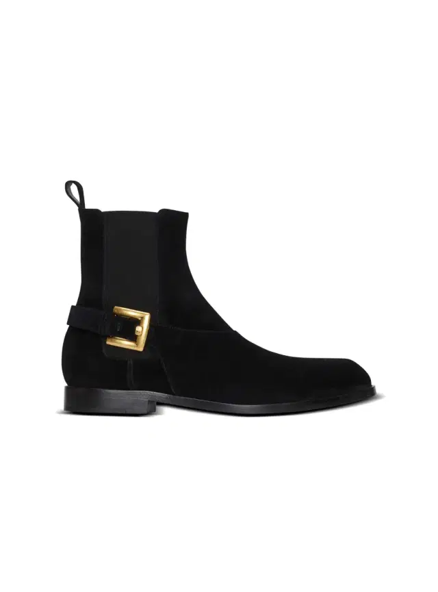 Balmain Anthem Chelsea boots in suede leather