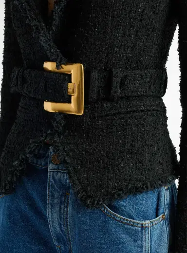 Balmain Belted tweed jacket | Thumbnail 4 Balmain Belted tweed jacket | Thumbnail 4