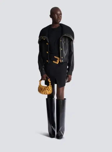 Balmain Short grain de poudre skirt with belt | Thumbnail 2 Balmain Short grain de poudre skirt with belt | Thumbnail 2