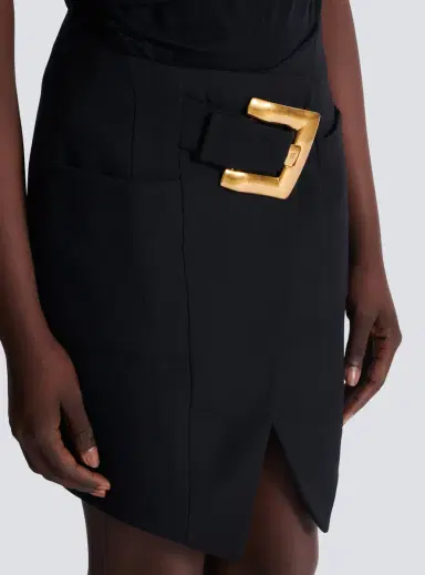 Balmain Short grain de poudre skirt with belt | Thumbnail 5 Balmain Short grain de poudre skirt with belt | Thumbnail 5