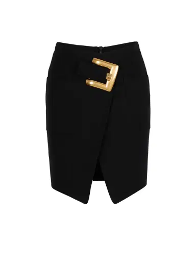 Balmain Short grain de poudre skirt with belt | Thumbnail 1 Balmain Short grain de poudre skirt with belt | Thumbnail 1