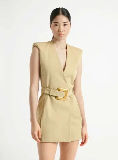 Balmain Short belted gabardine dress | Thumbnail 7 Balmain Short belted gabardine dress | Thumbnail 7