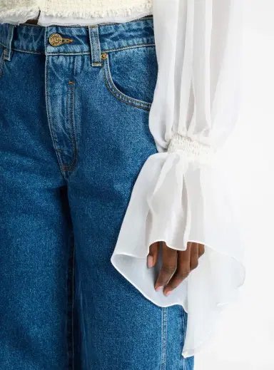 Balmain Cropped tweed and muslin jacket | Thumbnail 5 Balmain Cropped tweed and muslin jacket | Thumbnail 5