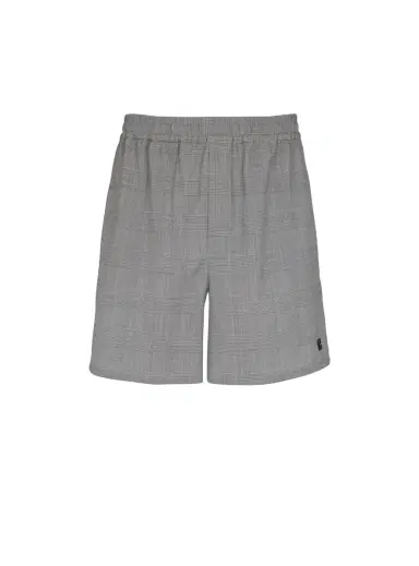Balmain Relaxed shorts in Prince of Wales satin | Thumbnail 1