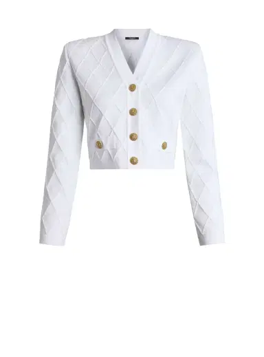 Balmain Cropped knit cardigan | Thumbnail 1 Balmain Cropped knit cardigan | Thumbnail 1