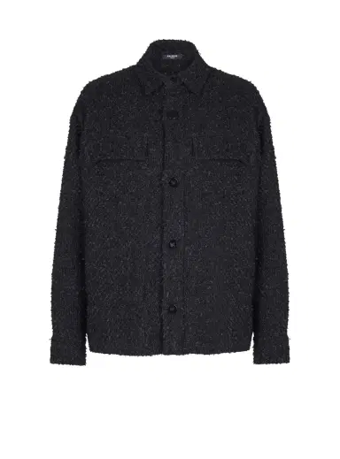 Balmain Monogram tweed overshirt | Thumbnail 1 Balmain Monogram tweed overshirt | Thumbnail 1