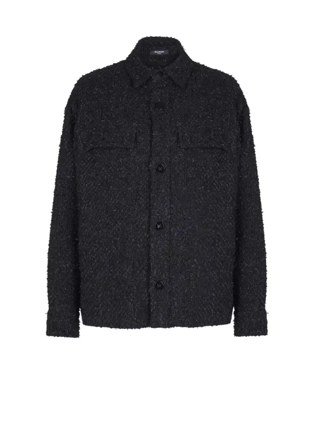 Monogram tweed overshirt