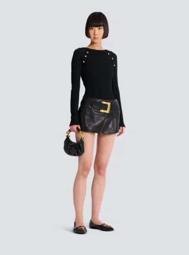 Balmain Ébène Mini bag in calfskin leather | Thumbnail 2