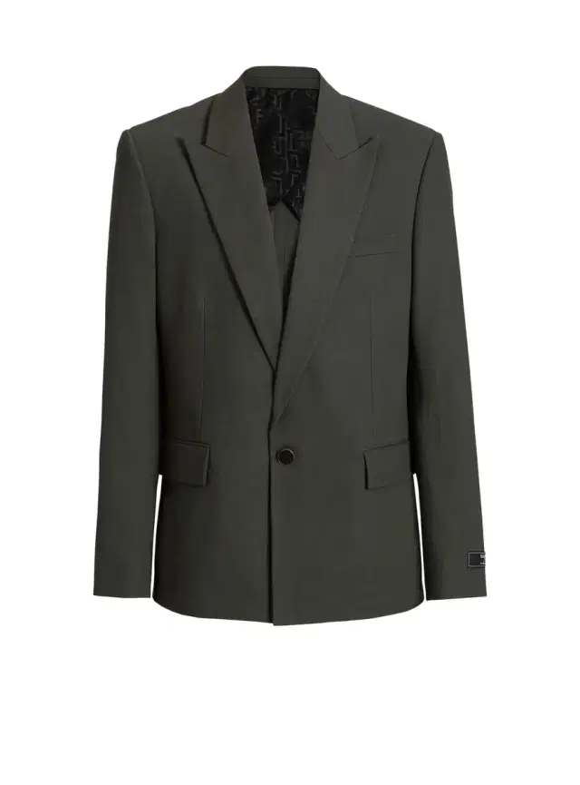 Cotton twill 1-button jacket