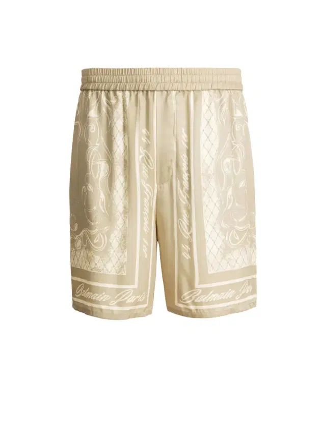 Printed Foulard pyjama shorts