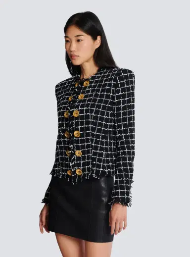 Balmain Cropped tweed jacket | Thumbnail 7 Balmain Cropped tweed jacket | Thumbnail 7
