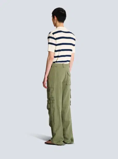 Balmain Stamp cargo pants in cotton and linen | Thumbnail 4