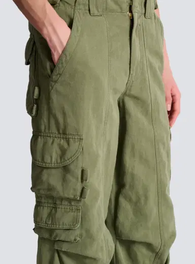 Balmain Stamp cargo pants in cotton and linen | Thumbnail 5