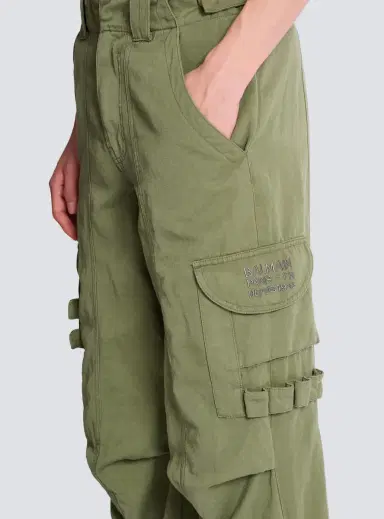 Balmain Stamp cargo pants in cotton and linen | Thumbnail 7