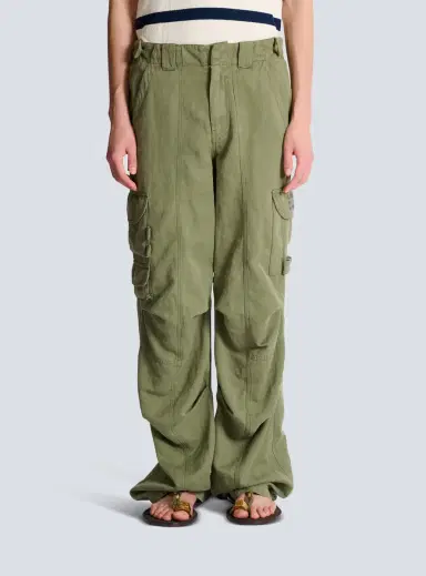 Balmain Stamp cargo pants in cotton and linen | Thumbnail 8