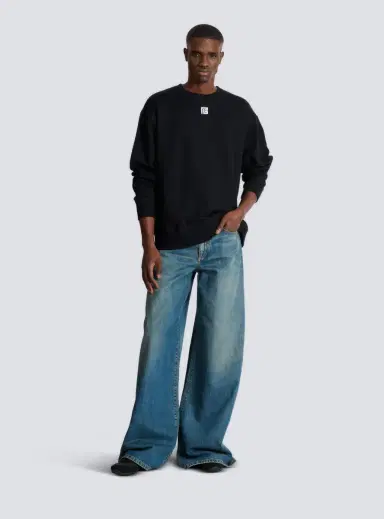 Balmain Cotton sweatshirt with PB embroidery | Thumbnail 2