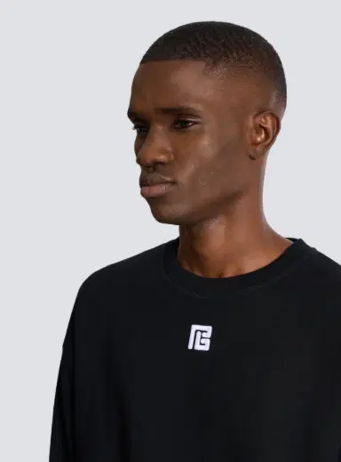 Balmain Cotton sweatshirt with PB embroidery | Thumbnail 6