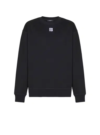 Balmain Cotton sweatshirt with PB embroidery | Thumbnail 1