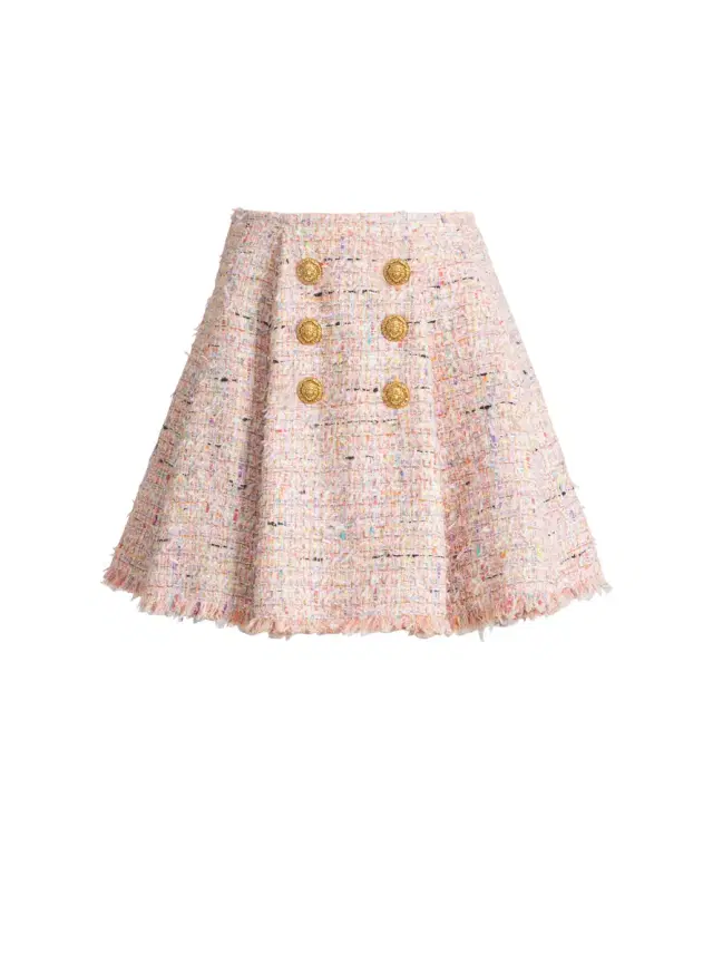 Flared tweed skirt