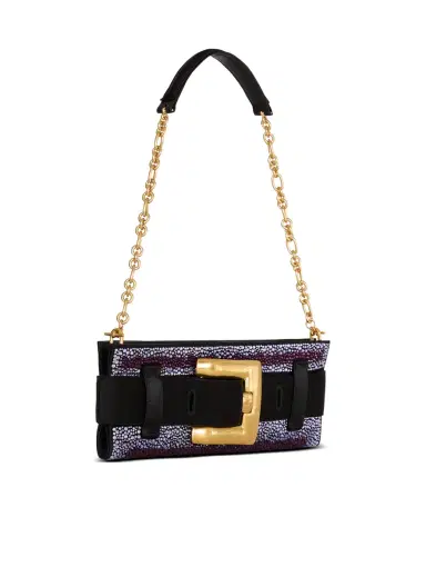 Balmain Anthem crystal satin clutch | Thumbnail 3